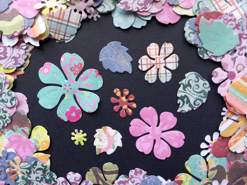Flower die cuts - , leaves