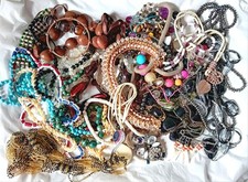 1.4KG Wearable Costume Jewellery Bundle Job Lot Resell Car Boot  Mixed Craft J2