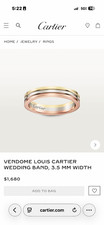 wedding ring 18k cartier