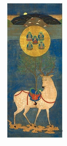 Kasuga deer mandala buddhist - kasuga,