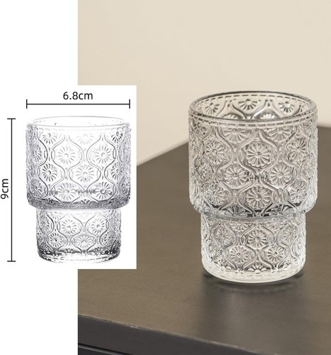 Pack vintage embossed glass - vintage,
