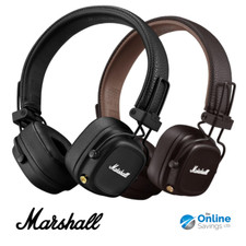 Marshall Headphones Major IV Brown Black Bluetooth Foldable On Ear Headphones