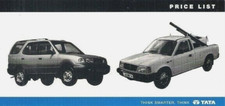 Tata Safari & Loadbeta Price List c2000-01 UK Market Single Sheet Brochure 