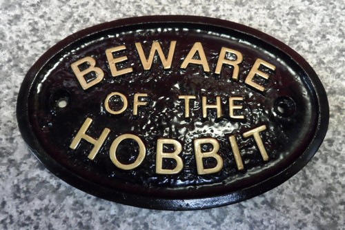 Hobbit plaque sign shed - hobbit,