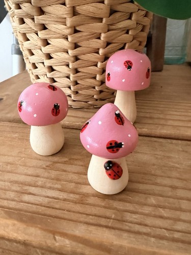 Trio wooden ladybird - wooden,