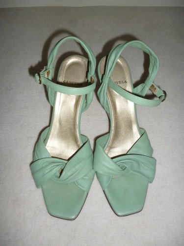 Ladies carvela green wedge - ladies,