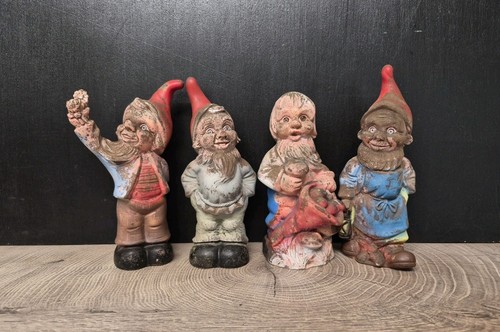Vintage garden gnomes plastic - vintage,