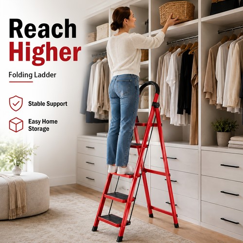 Step folding ladder - 3/4/5-step,