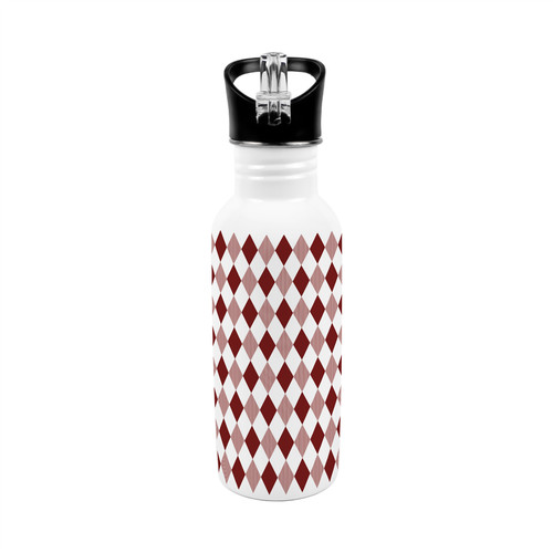 Red argyle canteen 600ml - red,