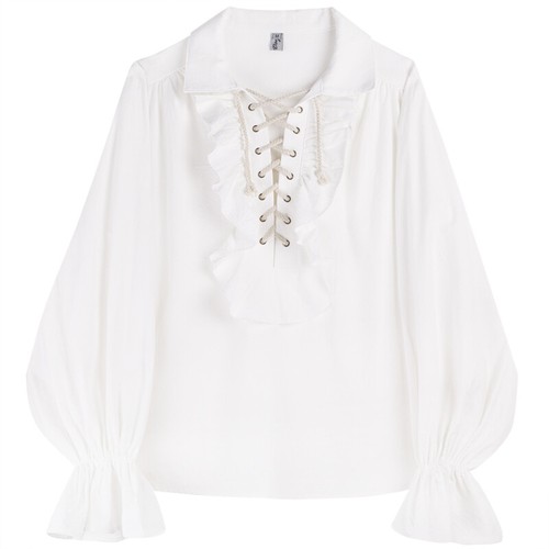 Men ruffle shirt - ruffle, blouse
