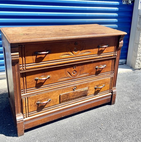 Vintage chest drawers - chest, dove