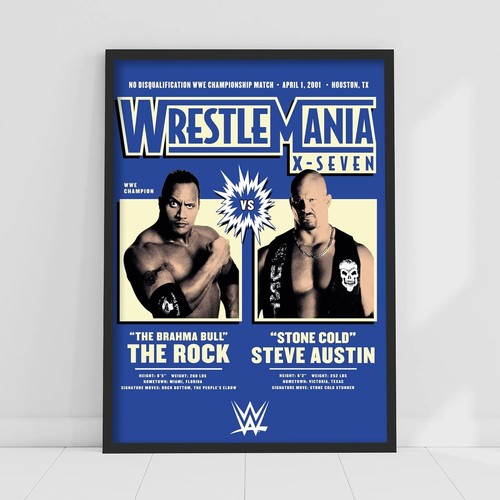 Wwe print the rock - print,