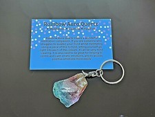 Rainbow Quartz Key Ring