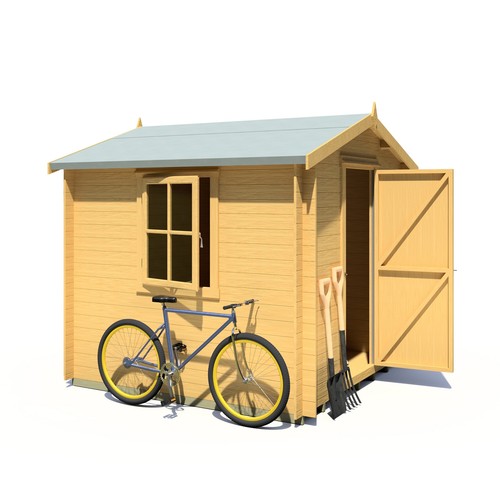 Shire danbury 8x8 log cabin - danbury,