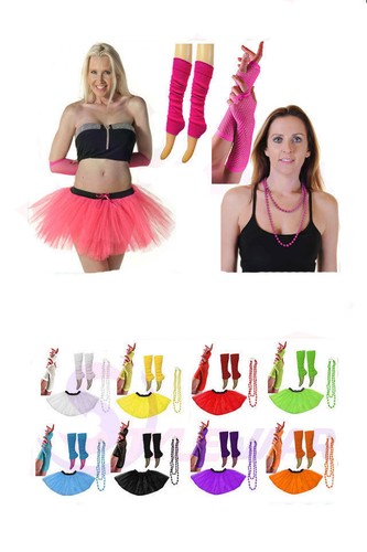 Ladies 1980 neon tutu - uv,