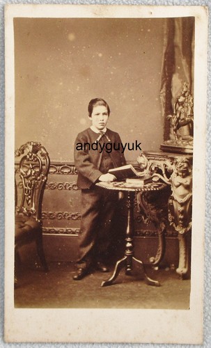 Cdv boy chess table book - chess,