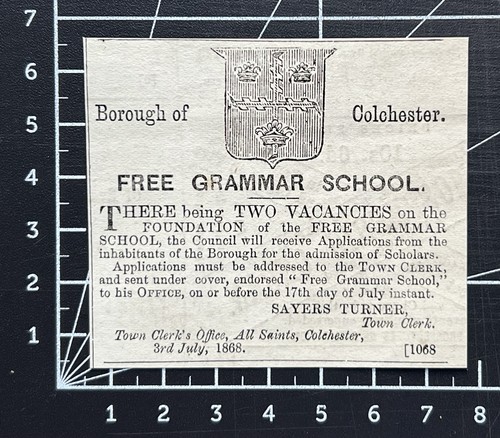 Colchester free grammar school - colchester,