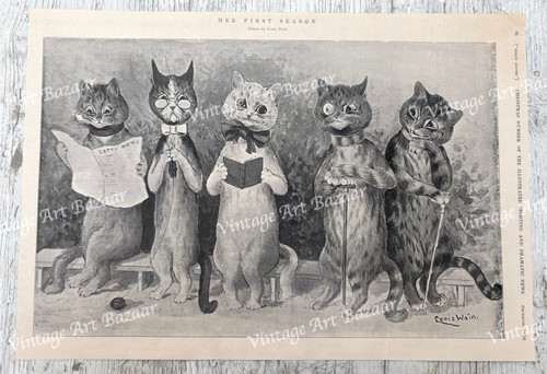 Louis wain cats kittens her - wain,