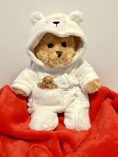 Festive Teddy Bear in White