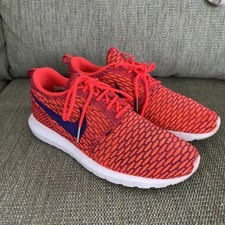 Nike Roshe Run Flyknit| Bright Crimson & Court Purple| Size 8 UK| 677243-600