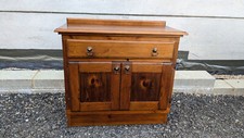 Small solid wood pine sideboard with cupboard and full width drawer UE020525E