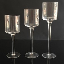 3 pcs Tall Glass Large Candle