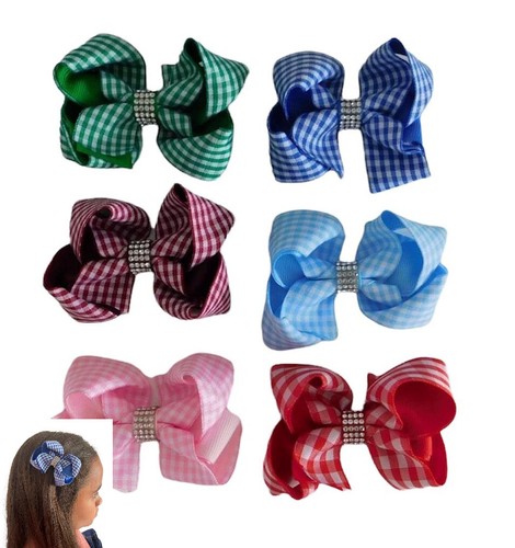 School hair bow clip - hair,