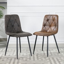 Dining chairs set faux - 4x,