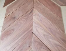 Solid Walnut Parquet Flooring, Chevron Style.
