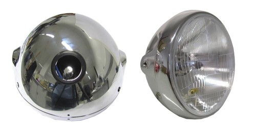 Headlight round chrome - headlight,