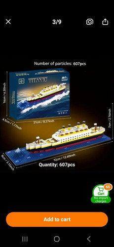 Titanic building block set - building,
