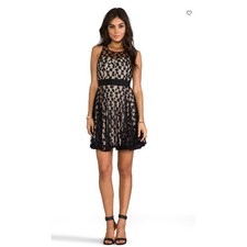 Milly Cheetah Lurex Lace Dress Size 2 New with Tags