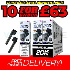 Vapes Bars Angel 20K Prefilled Pods | 20mg | E Cig | Replacement Pods 20K Puffs