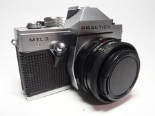 Praktica Classic MTL3 Tested SLR Film Camera Zeiss Tessar f2.8 50mm Lens & Case