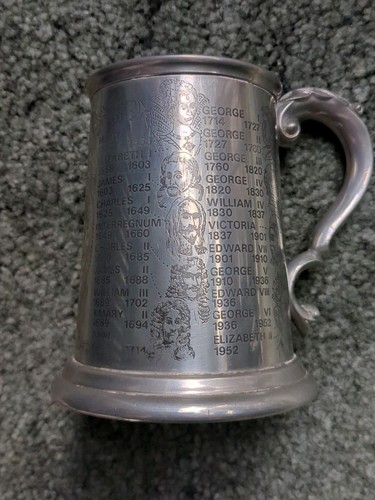Vintage pewter tankard kings - pewter,