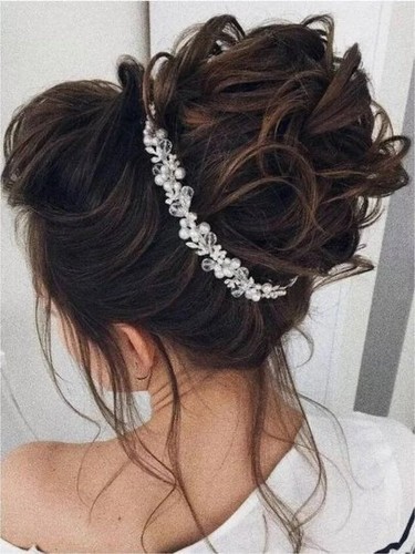 Pearl bridal wedding hair - wedding,