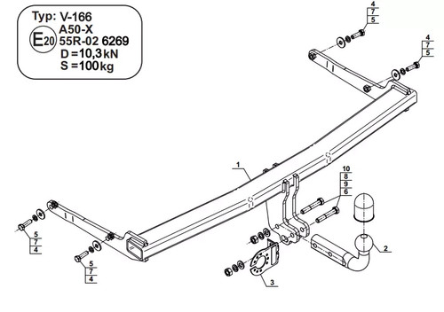 Swan neck tow bar - swan,