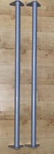 2 IKEA Grey / Silver Rails Hopen Pax Wardrobe 76cm 30”