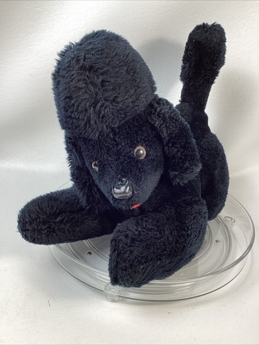 Vtg black poodle plush - vtg,