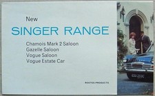 SINGER Car Sales Brochure 1965-66 #1229/H  CHAMOIS Gazelle VOGUE Saloon & Estate