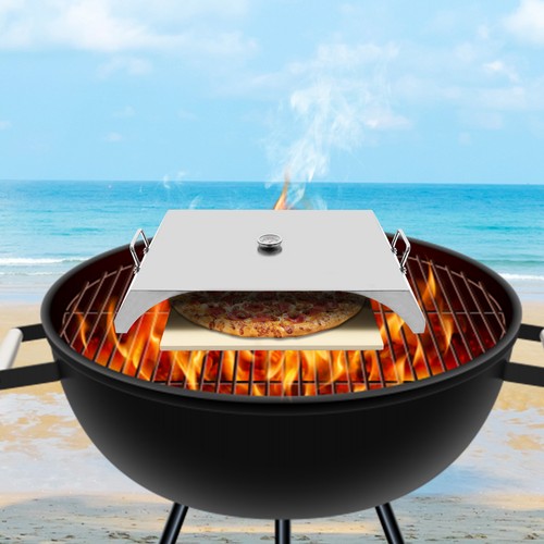 Pizza oven kit open - pizza, faced