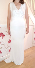New Cowl Neck Sleeveless Fishtail Wedding Dress UK 10-12