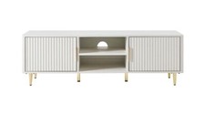 Dusk Gracie TV Stand in Warm White & Gold RRP £269