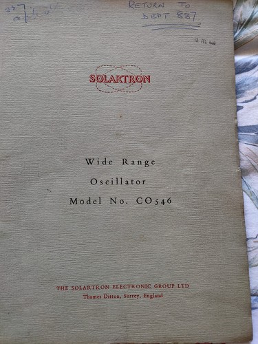 Solartron 546 manual - solartron,