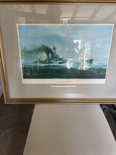 HMS Hood  Framed Print Signed By Survivor Ted Briggs