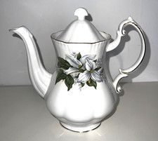 Vintage Paragon Bone China Coffee Pot 'TRILLIUM' Pattern