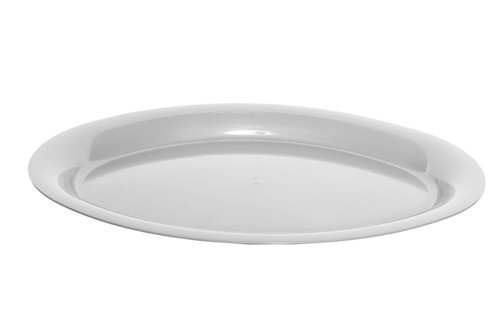 Whitefurze oval white platter - white,
