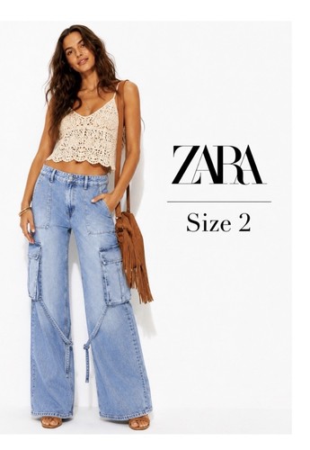 Zara wide leg - cargo, jeans