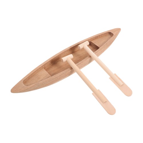 Mini wood canoe - wood, with