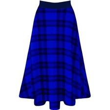 New Women' Ladies High Waist Elastic Band Stretch Swing Flared Midi Skater Skirt